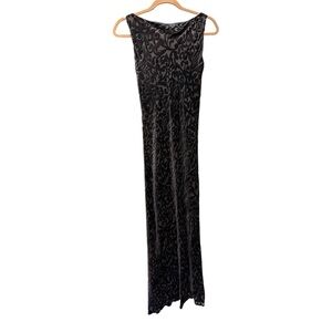 Vintage Pamela Barish Burnout Velvet Maxi Dress